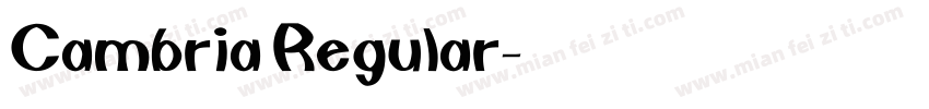 Cambria Regular字体转换